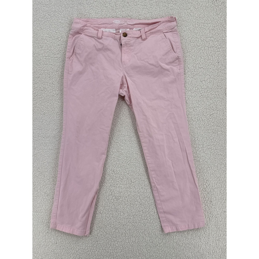 Old Navy The Boyfriend Women Size 10 Slim Chino Pink Pirouette Cropped Pants